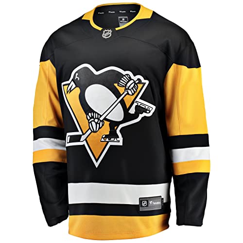 Fanatics - NHL Pittsburgh Penguins Home Breakaway Jersey Longsleeve - Schwarz Farbe Schwarz, Größe M von Fanatics