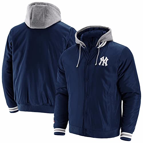 Fanatics New York Yankees Hooded Sateen MLB Jacke Navy von Fanatics