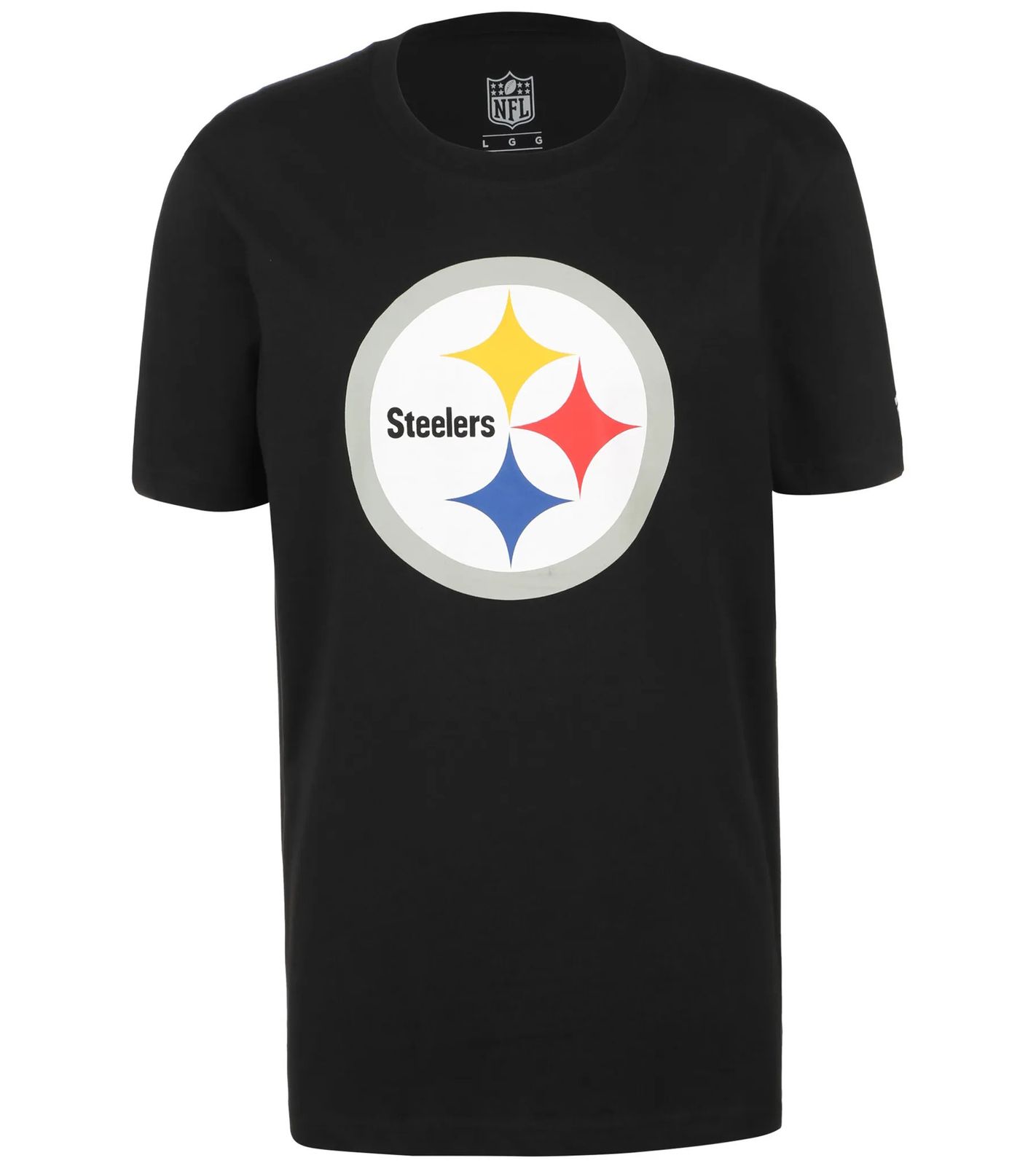 Fanatics Pittsburgh Steelers Mid Essentials Crest Herren Baumwoll-Shirt 1108M-BLK-PST-EG1 Schwarz von Fanatics