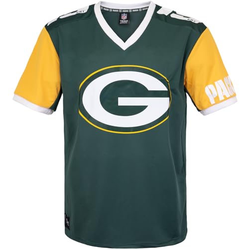 Fanatics Recovered NFL Team Color Block Jersey Trikot (L, Green Bay Packers) von Fanatics