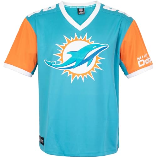 Fanatics Recovered NFL Team Color Block Jersey Trikot (L, Miami Dolphins) von Fanatics