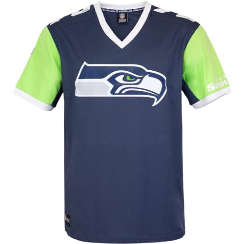 Fanatics Recovered NFL Team Color Block Jersey Trikot (L, Seattle Seahawks) von Fanatics