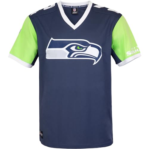 Fanatics Recovered NFL Team Color Block Jersey Trikot (M, Seattle Seahawks) von Fanatics