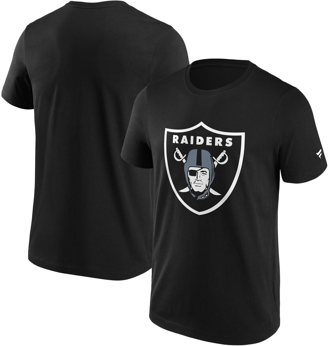 Fanatics T-Shirt - Las Vegas Raiders Logo - S bis M - für Männer - Größe S - schwarz von Fanatics