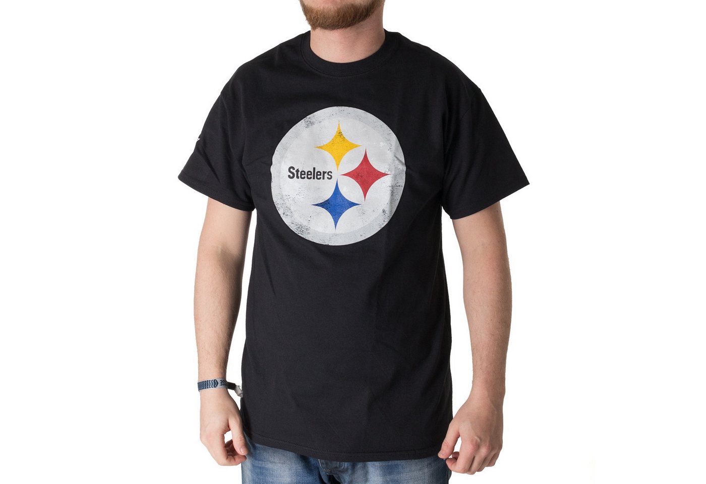 Fanatics T-Shirt T-Shirt Majestic Pittsburgh Steelers, Gr L, black von Fanatics