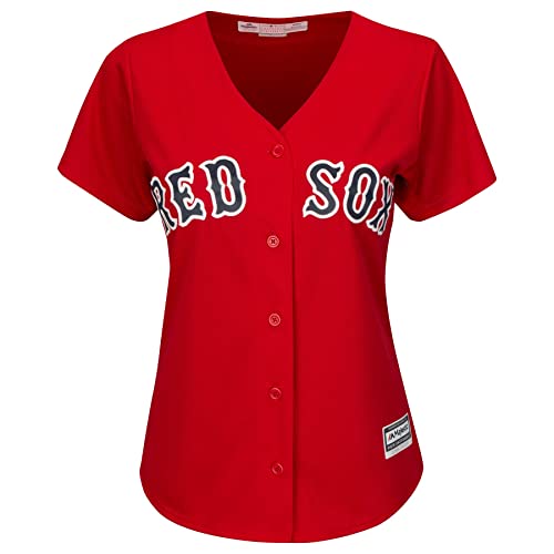 MLB Boston Red Sox Damen Baseball Trikot Cool Base Majestic Jersey rot Girls (XL) von Fanatics