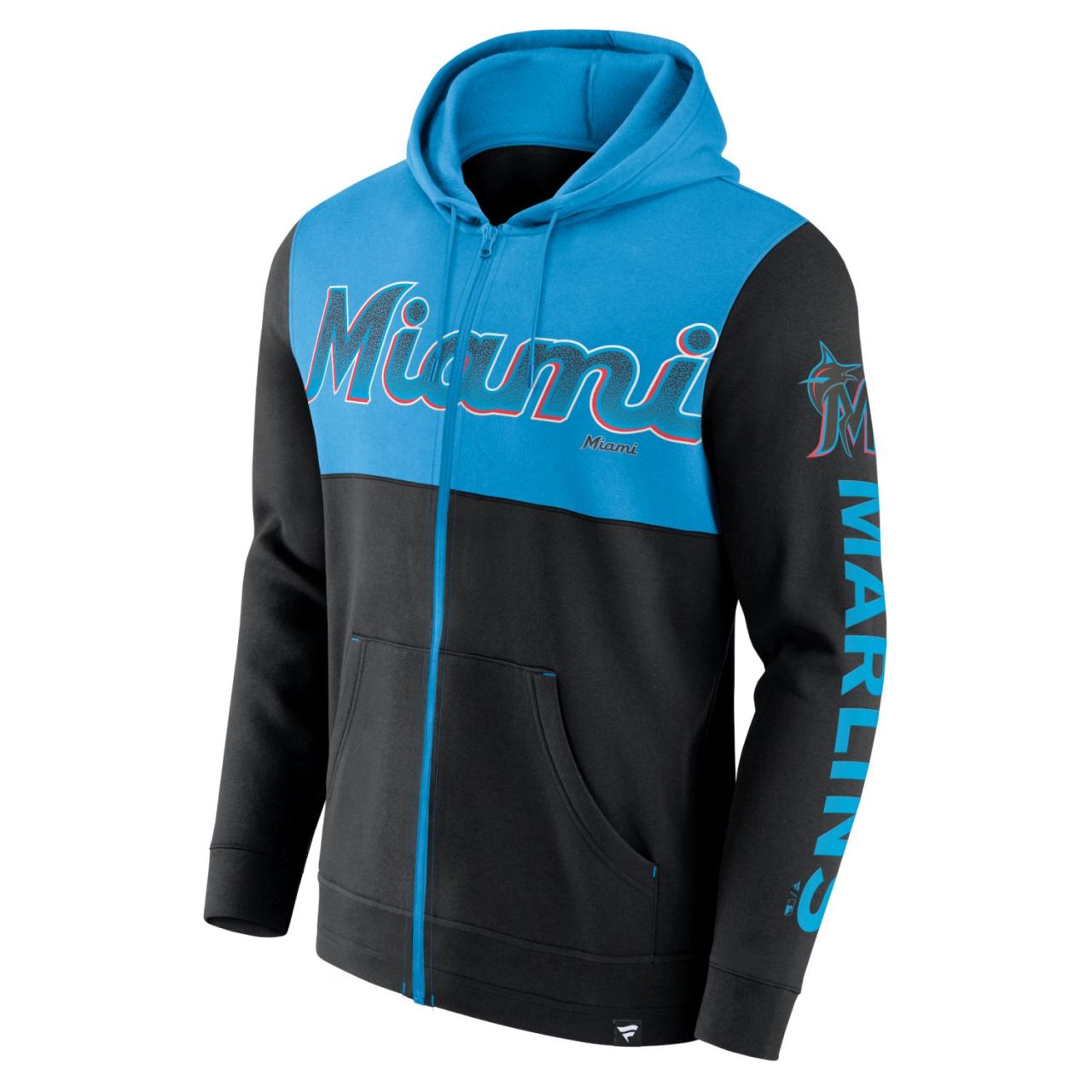 Miami Marlins Fundamentals Fleece Full Zip Hoody von Fanatics