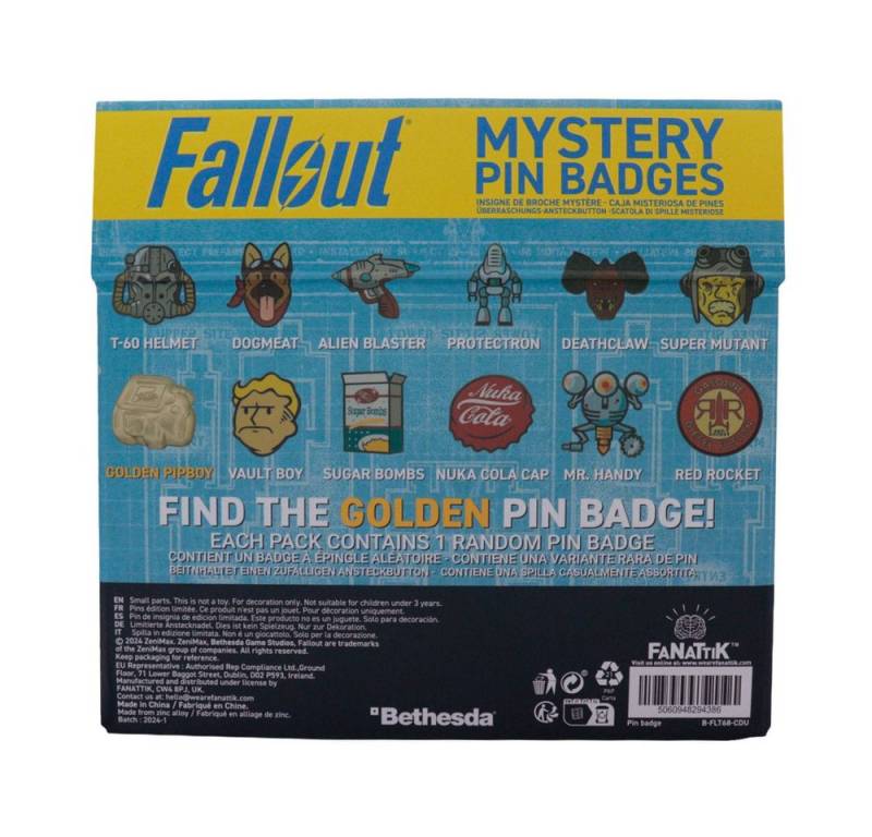 Fanattik Anstecknadel Fallout Ansteck-Pins Display Mystery Pin Badge (12) von Fanattik