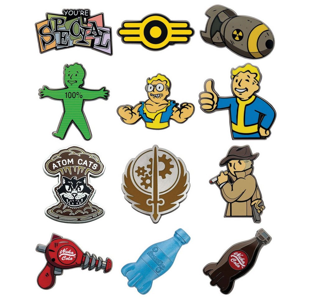 Fanattik Anstecknadel Fallout Ansteck-Pins Mystery Pin Badge Volume 2 Display (12) von Fanattik