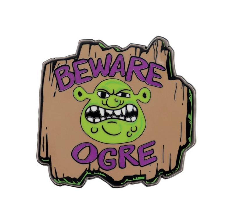 Fanattik Anstecknadel Shrek Ansteck-Pin Beware Ogre Limited Edition von Fanattik