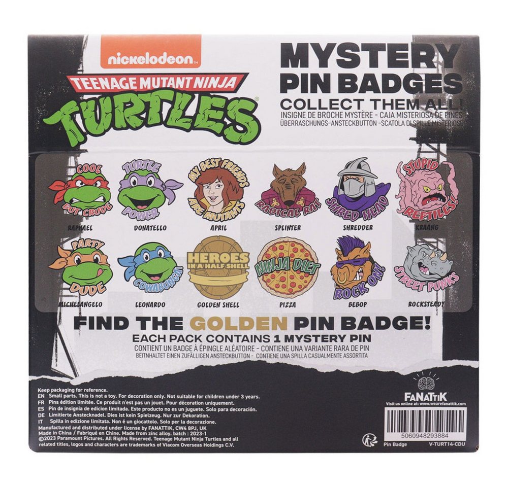 Fanattik Anstecknadel Teenage Mutant Ninja Turtles Ansteck-Pins Display (12) von Fanattik