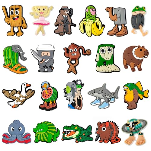 Italian Brainrot Schuh Charms 20pcs für Kinder, Frauen Cartoon Schuh Dekoration für Schuhe Armband Clog Sandalen Geburtstagsgeschenke Italian Brainrot Schuh Charms 20pcs für Kinder, Frauen Cartoon Schuh Dekoration für Schuhe Armband Clog Sandalen Geburtstagsgeschenke von Fancico