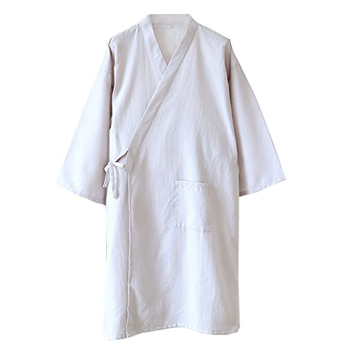 Fancy Pumpkin Japanische Herren Robe Cotton Kimono Pyjamas Nachthemd [B2, Gr??e L] von Fancy Pumpkin