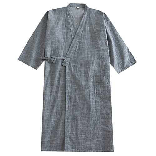 Fancy Pumpkin Japanische Herren Robe Cotton Kimono Pyjamas Nachthemd [G1, Gr??e L] von Fancy Pumpkin