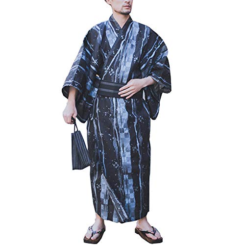 Herren japanischer Yukata japanischer Kimono Home Robe Pyjamas Morgenmantel Gr??e L-F6 von Fancy Pumpkin