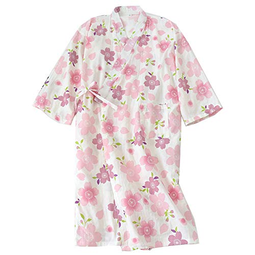 Japanische Frauen Robe Baumwolle Morgenmantel Kimono Pyjamas Nachthemd [Crane A] von Fancy Pumpkin