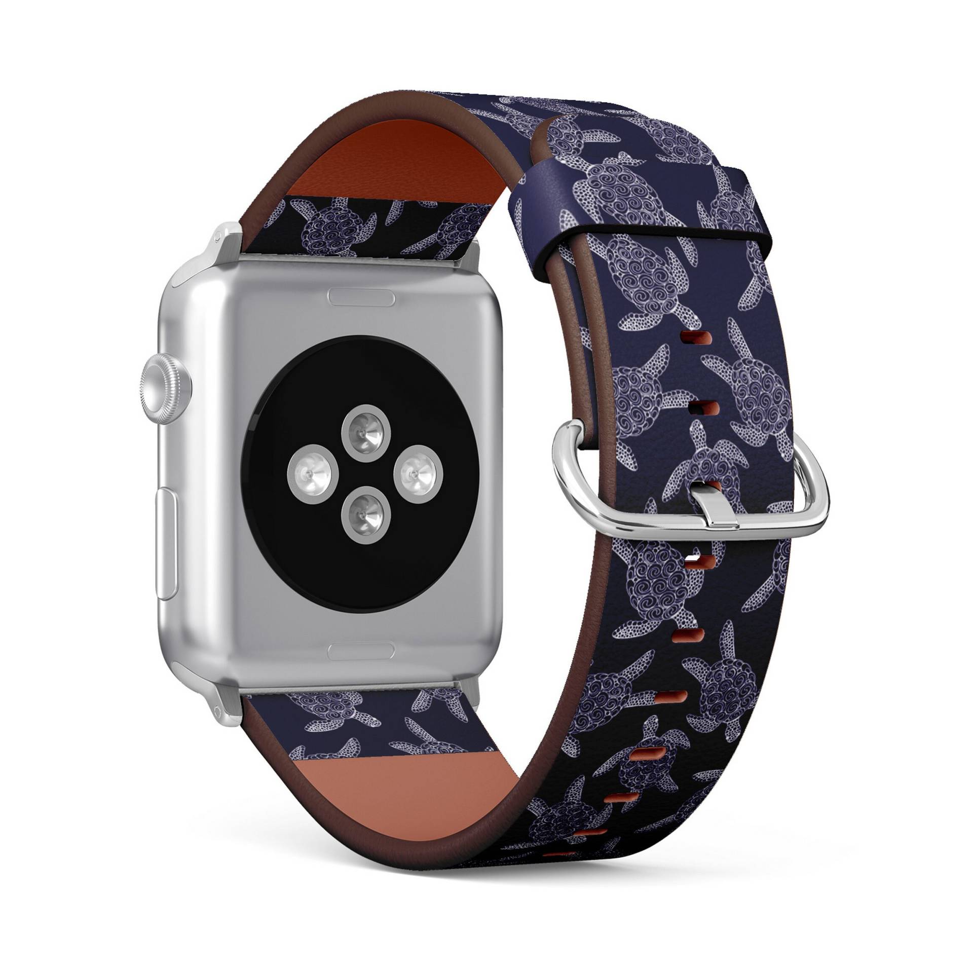 Apple Watch Band | 38mm/40mm/41mm/42mm/49mm Mit Buntem Schildkröten Print, Armband Aus Veganem Kunstleder von FancyCustomsBoutique