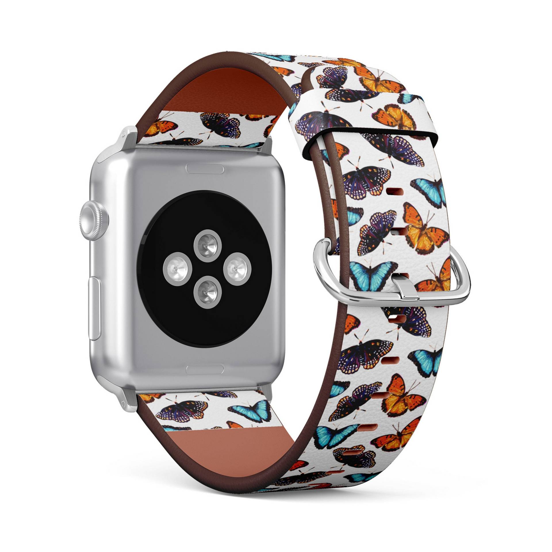 Bunte Schmetterlinge Muster, Apple Watch Band | 38mm/40mm/41mm/42mm/49mm, Armband Aus Veganem Kunstleder von FancyCustomsBoutique