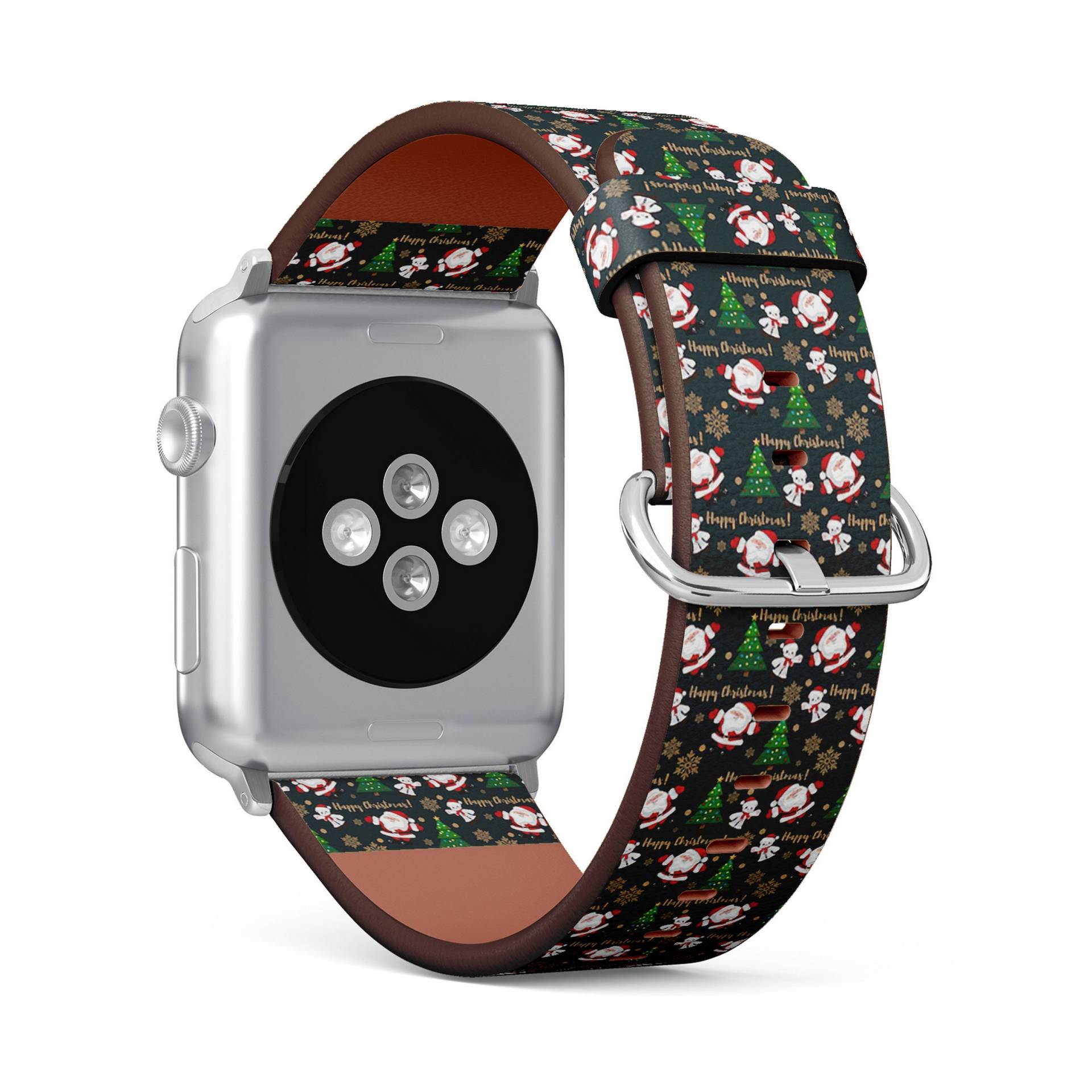 Christmas Santa Claus Print, Apple Watch Band | 38mm/40mm/41mm/42mm/49mm, Armband Aus Veganem Kunstleder von FancyCustomsBoutique