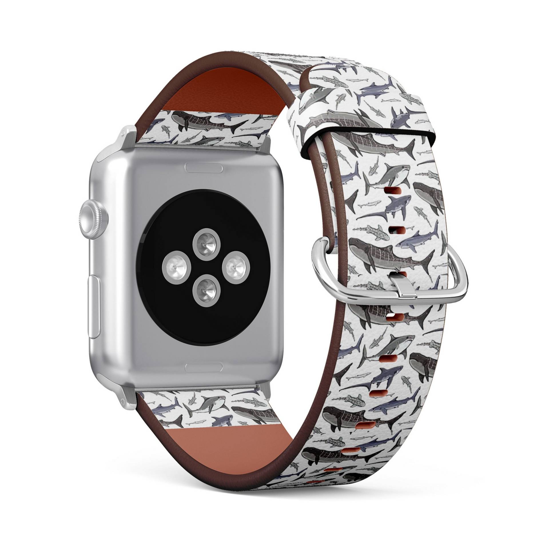 Farbige Haie Auf Print, Apple Watch Band | 38mm/40mm 41mm 42mm 49mm, Armband Aus Veganem Kunstleder von FancyCustomsBoutique