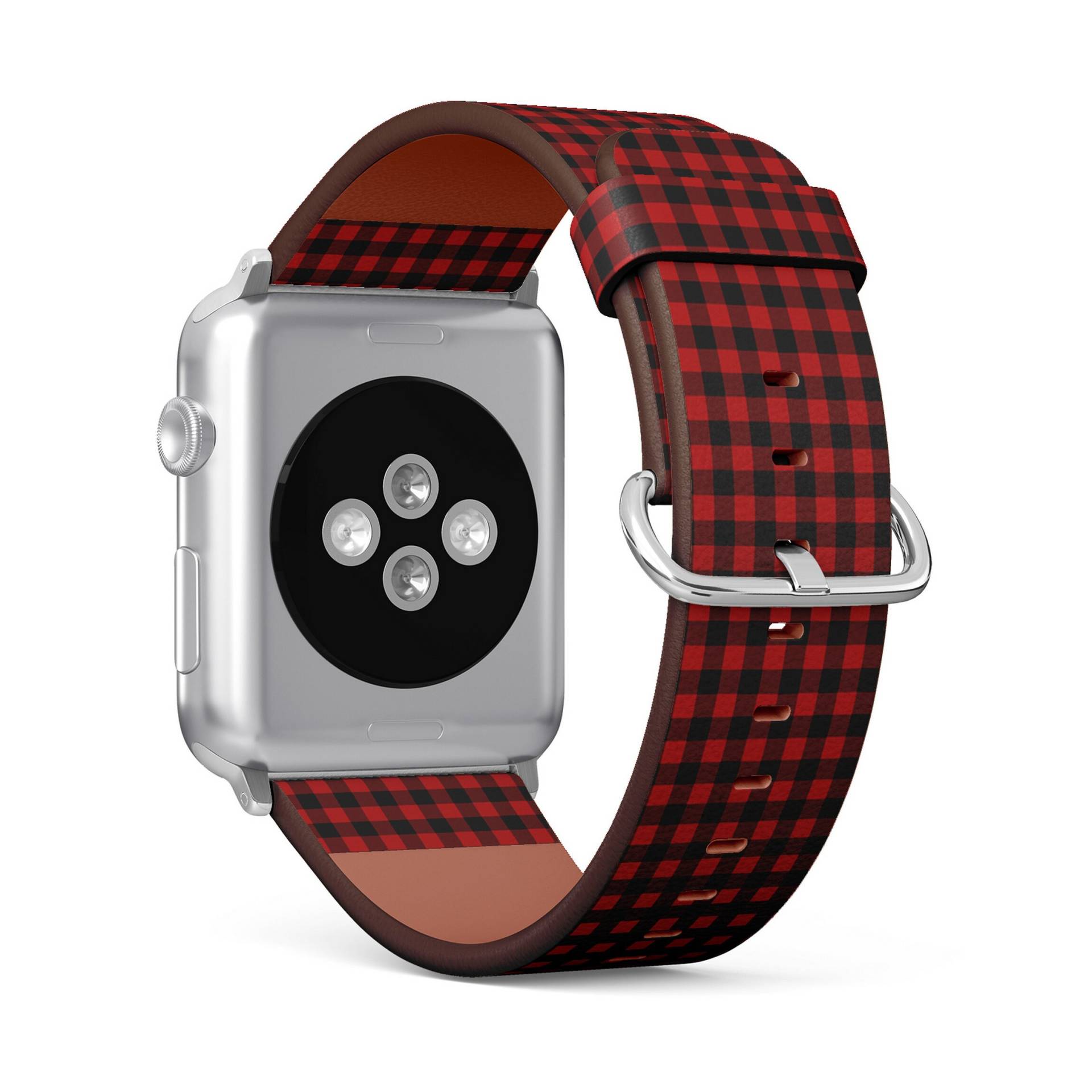 Holzfäller Kariertes Rotes Muster, Apple Watch Band | 38mm/40mm/41mm/42mm/49mm, Armband Aus Veganem Kunstleder von FancyCustomsBoutique