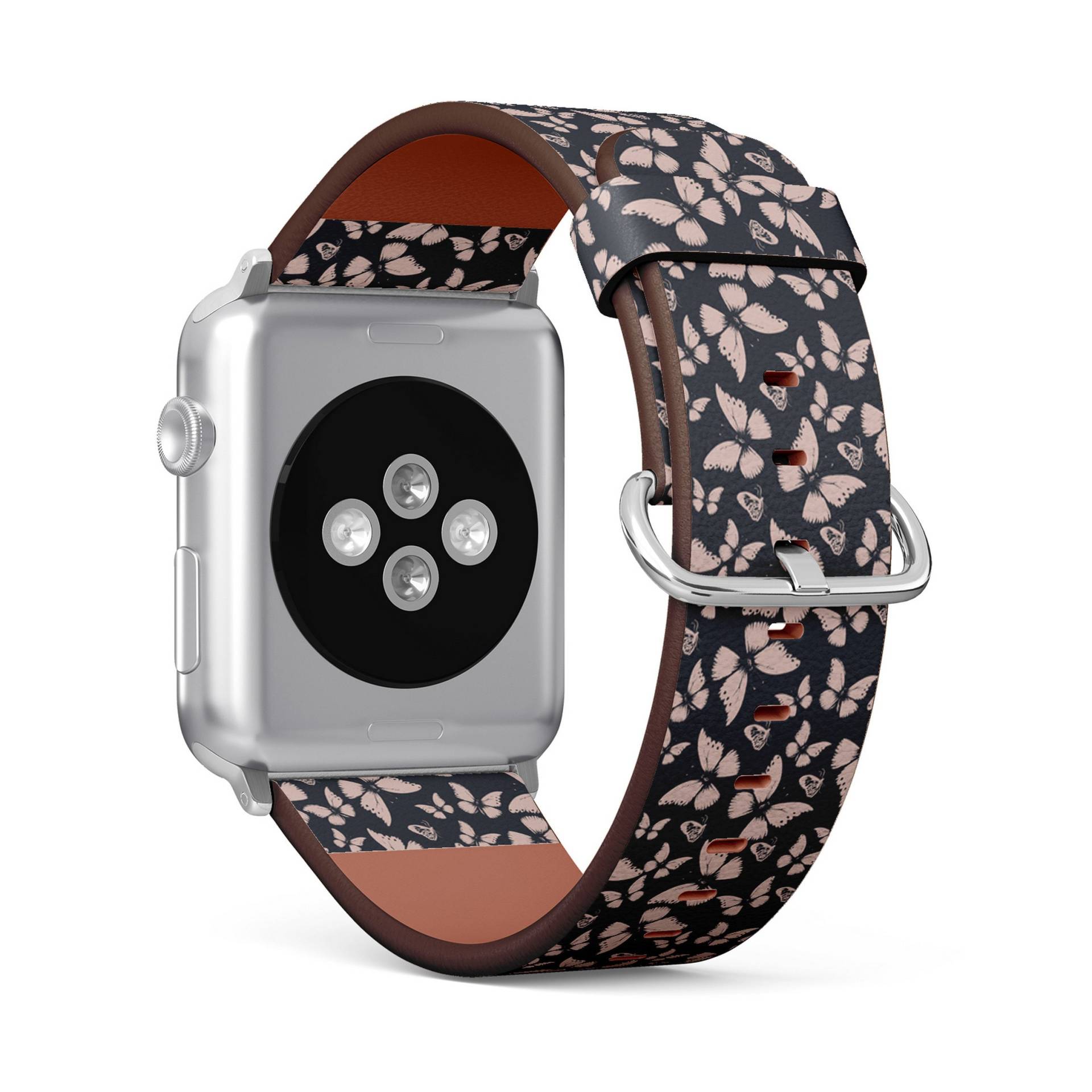 Hübsche Schmetterlinge Print, Apple Watch Band | 38mm/40mm/41mm/42mm/49mm, Uhrenarmband Aus Veganem Kunstleder von FancyCustomsBoutique