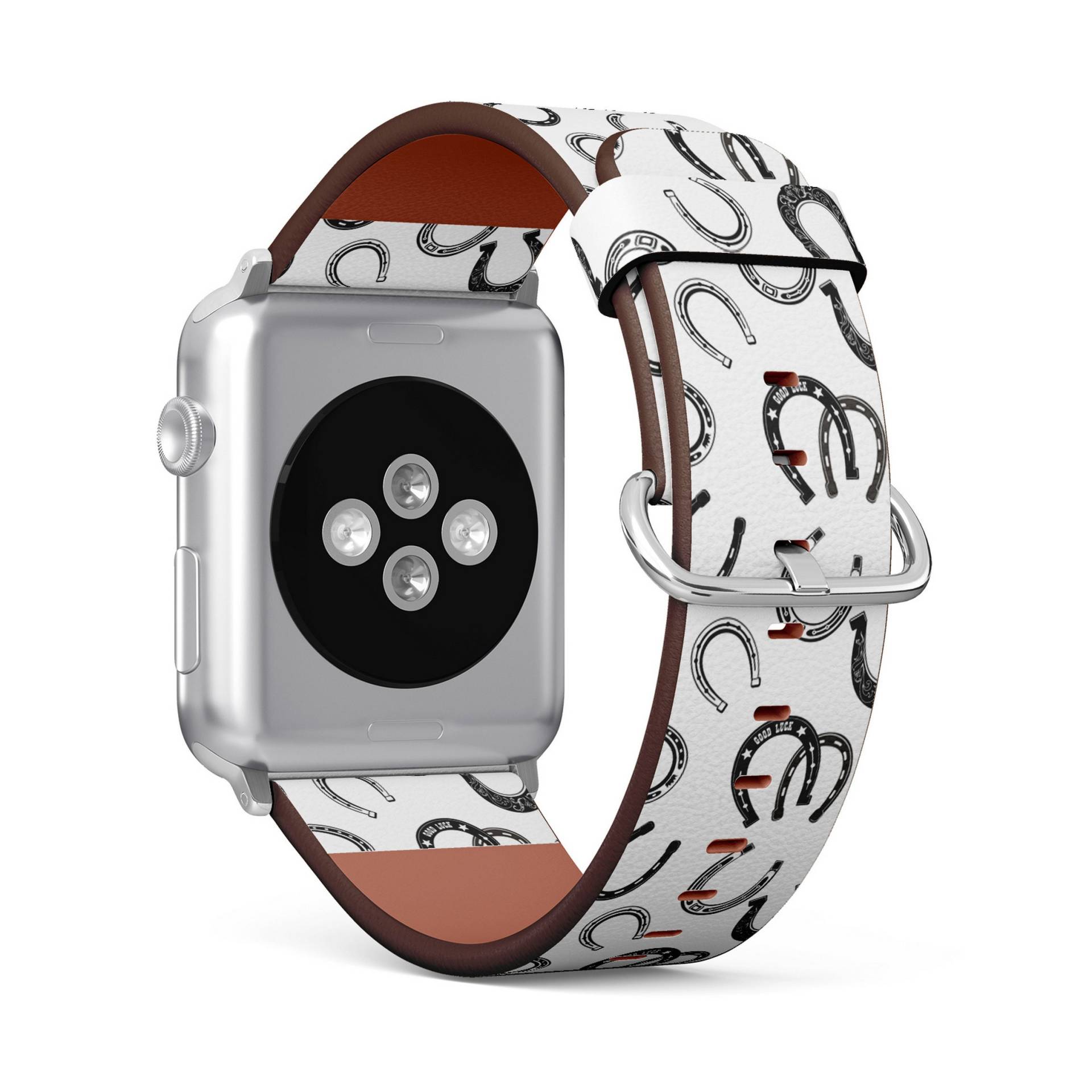 Hufeisen Icon Print, Apple Uhrenarmband | 38mm/40mm/41mm/42mm/49mm, Armband Aus Veganem Kunstleder von FancyCustomsBoutique