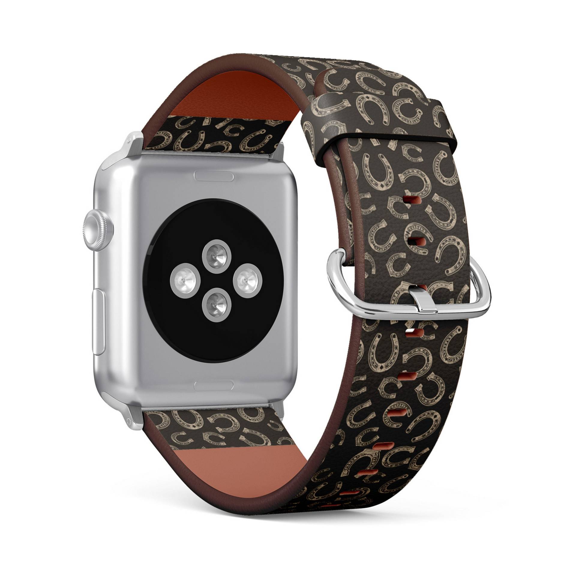 Hufeisen Icons Druck, Apple Watch Band | 38mm/40mm 41mm 42mm 49mm, Veganes Armband Aus Kunstleder von FancyCustomsBoutique