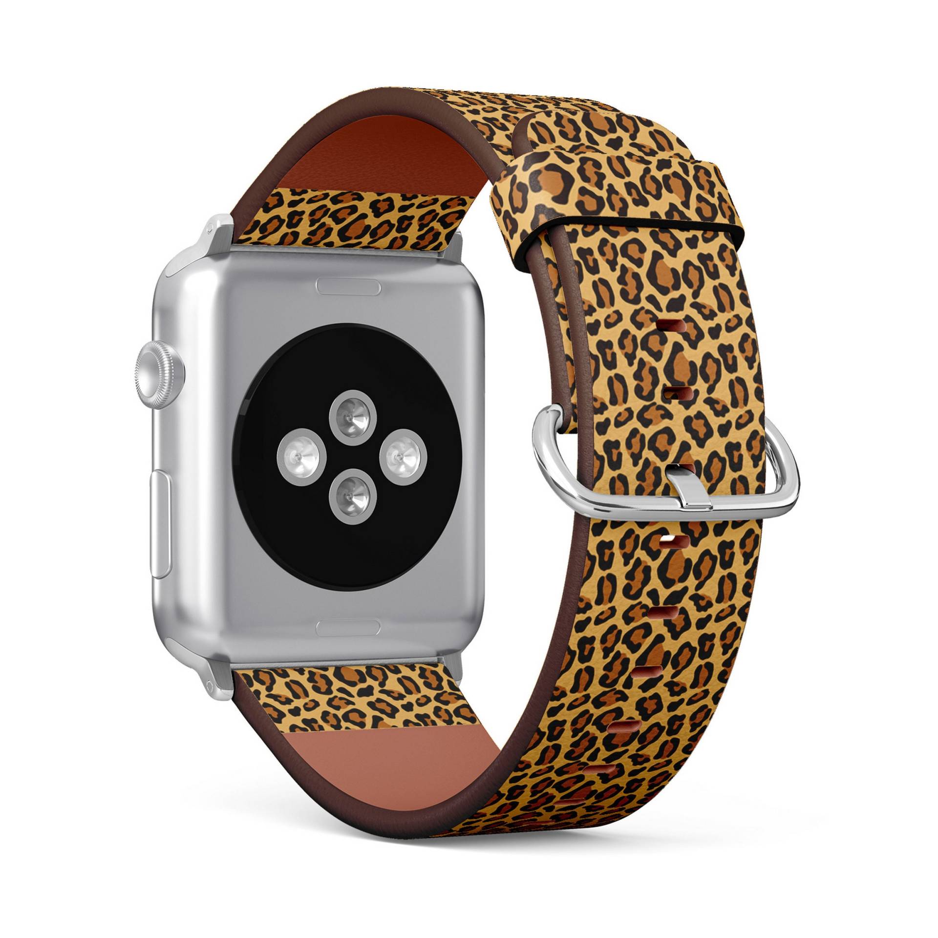 Leopard Animal Print, Apple Watch Band | 38mm/40mm 41mm 42mm 44mm 45mm, Veganes Armband Aus Kunstleder von FancyCustomsBoutique