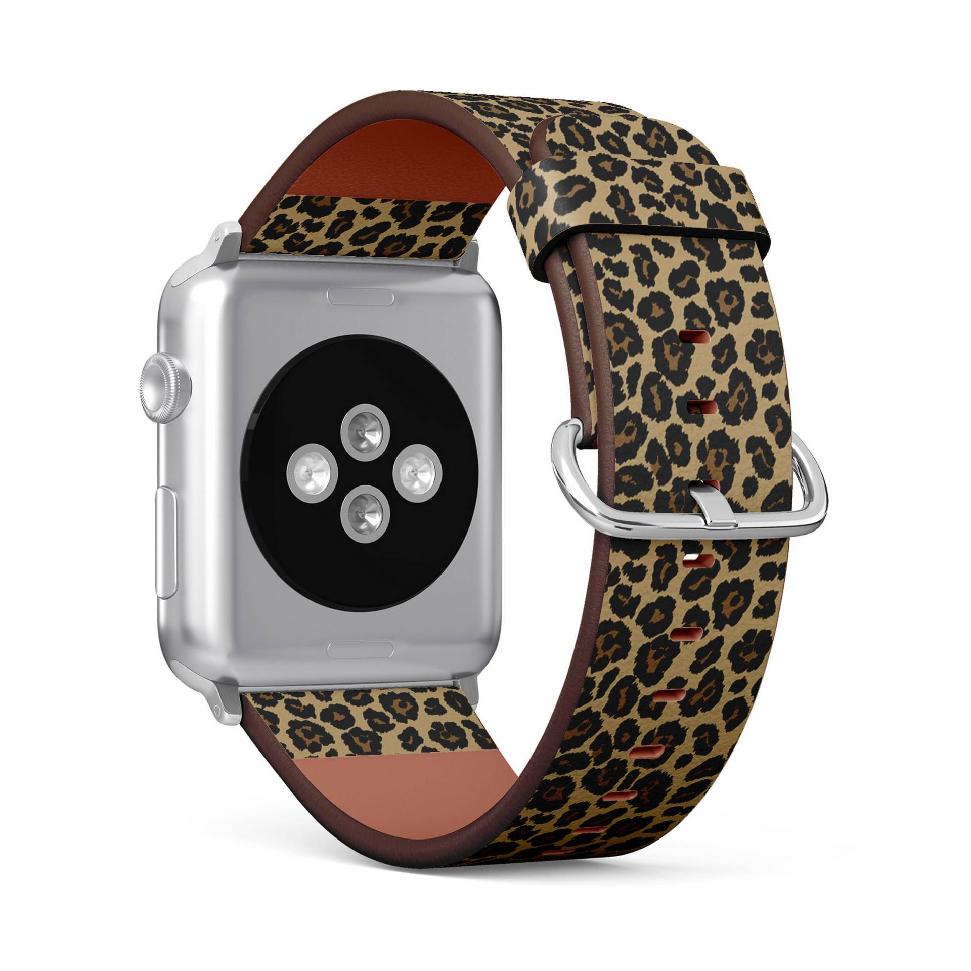 Leopard-Design-Muster, Apple-Uhrenarmband | 38mm/40mm 41mm 42mm 49mm, Veganes Kunstleder-Uhr-Armband von FancyCustomsBoutique