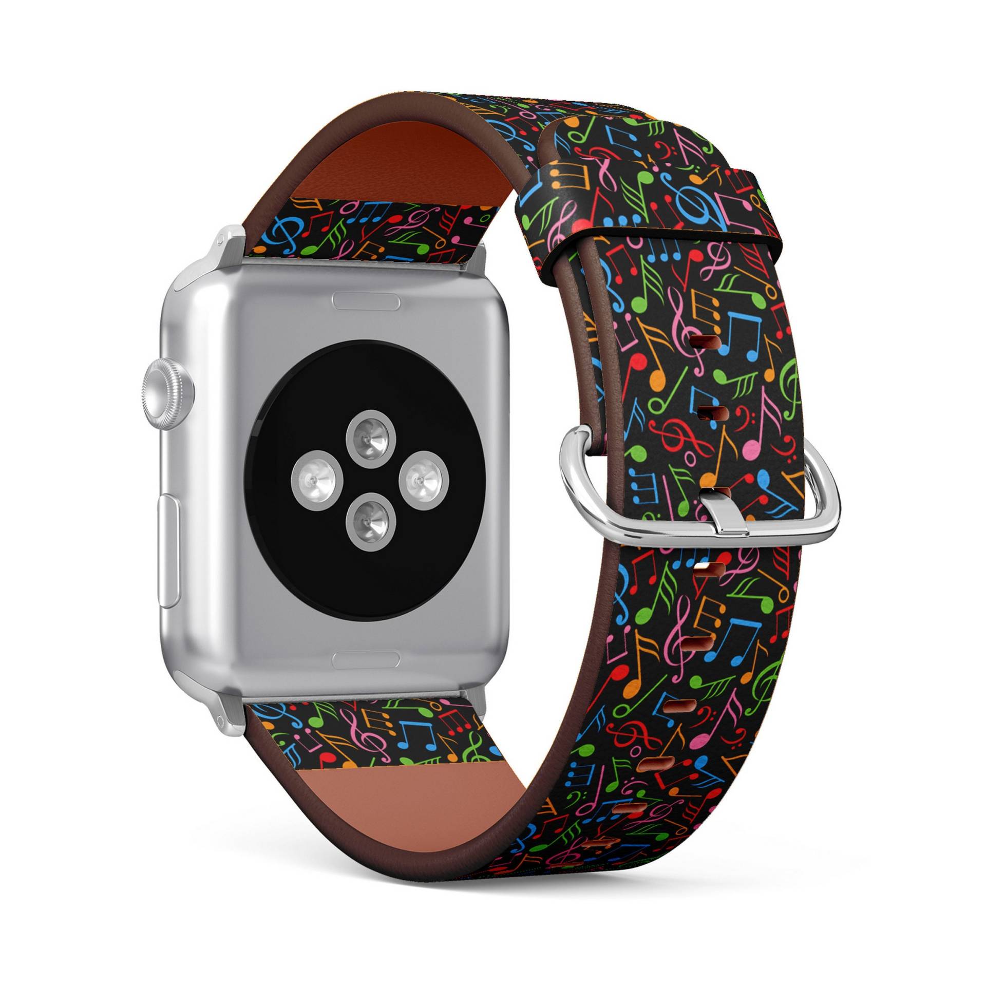 Musiknoten Print, Apple Watch Band | 38mm/40mm/41mm/42mm/49mm, Uhrenarmband Aus Veganem Kunstleder von FancyCustomsBoutique