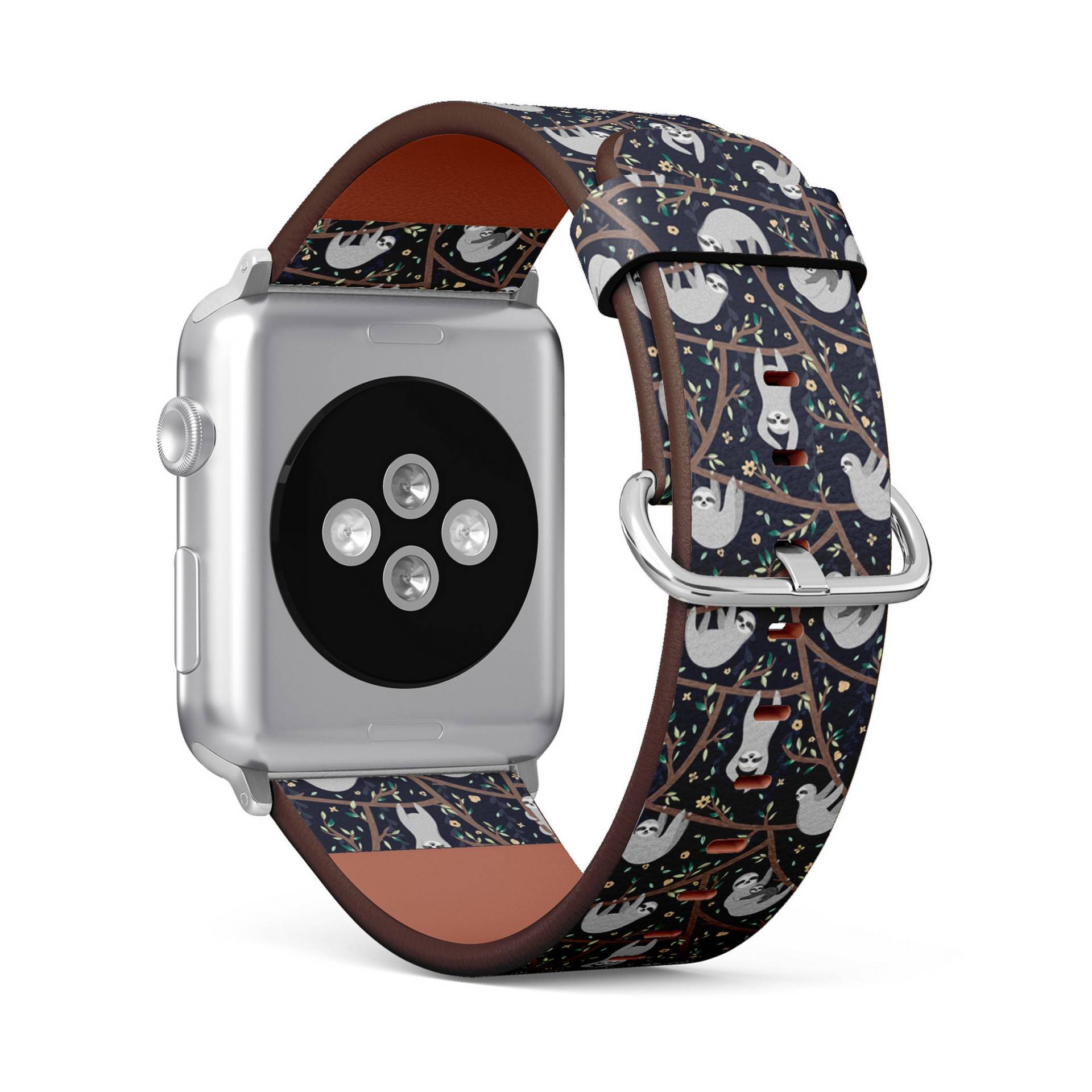 Niedliches Baby Faultiere Print, Apple Watch Band | 38mm/40mm/41mm/42mm/44mm/45mm, Armband Aus Veganem Kunstleder von FancyCustomsBoutique