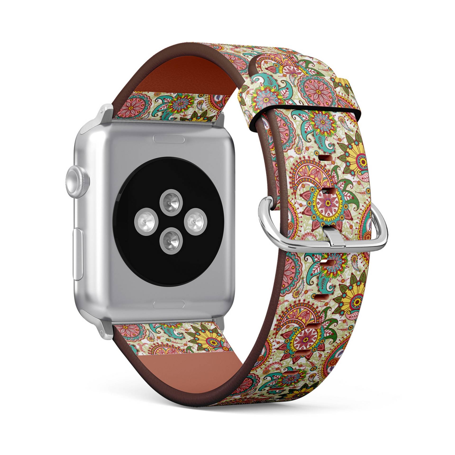 Niedliches Paisley Blumen Print, Apple Watch Band | 38mm/40mm 41mm 42mm 49mm, Armband Aus Veganem Kunstleder von FancyCustomsBoutique