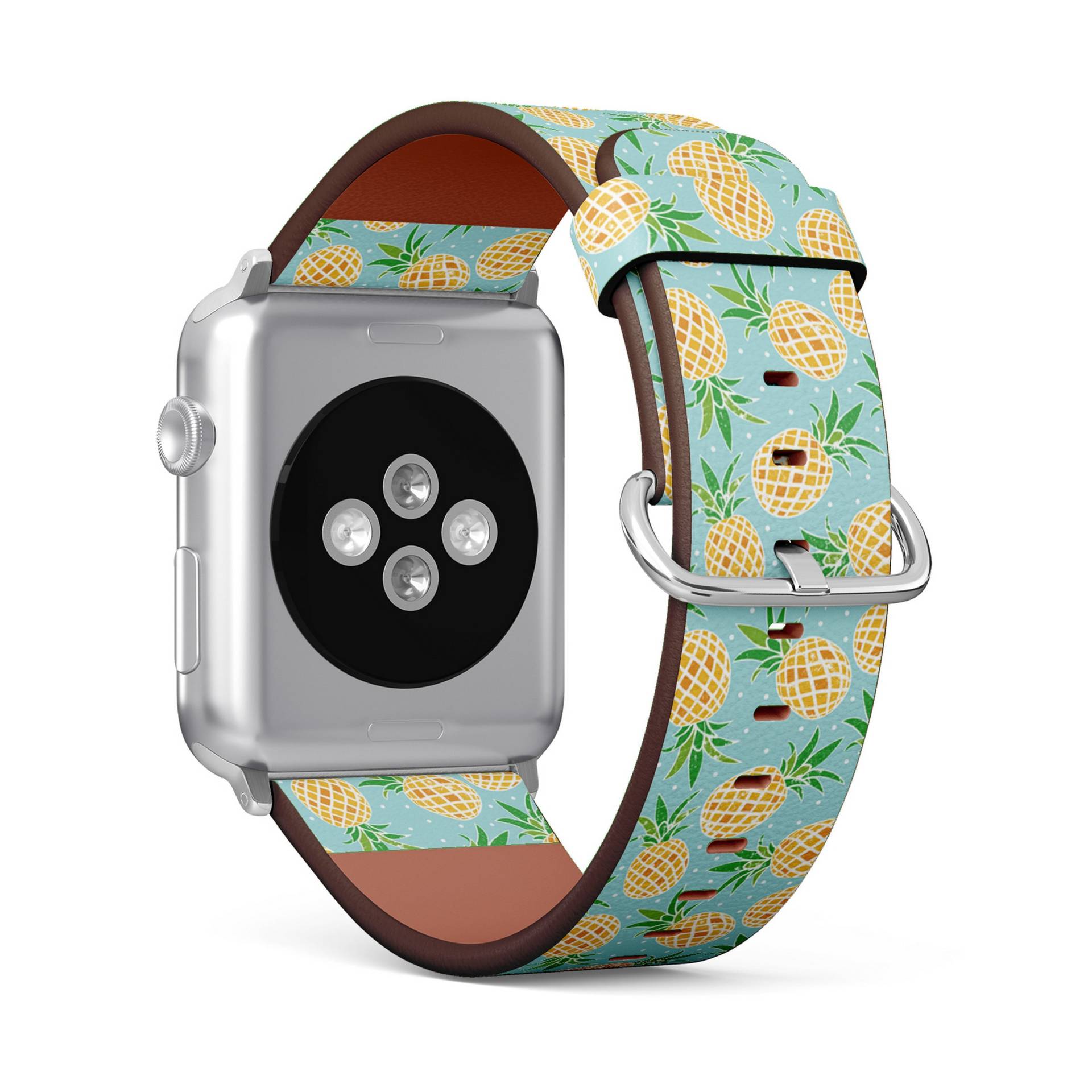 Süße Ananas-Drucke, Apple-Uhrenarmband | 38mm/40mm 41mm 42mm 49mm, Veganes Uhrenarmband Aus Kunstleder von FancyCustomsBoutique