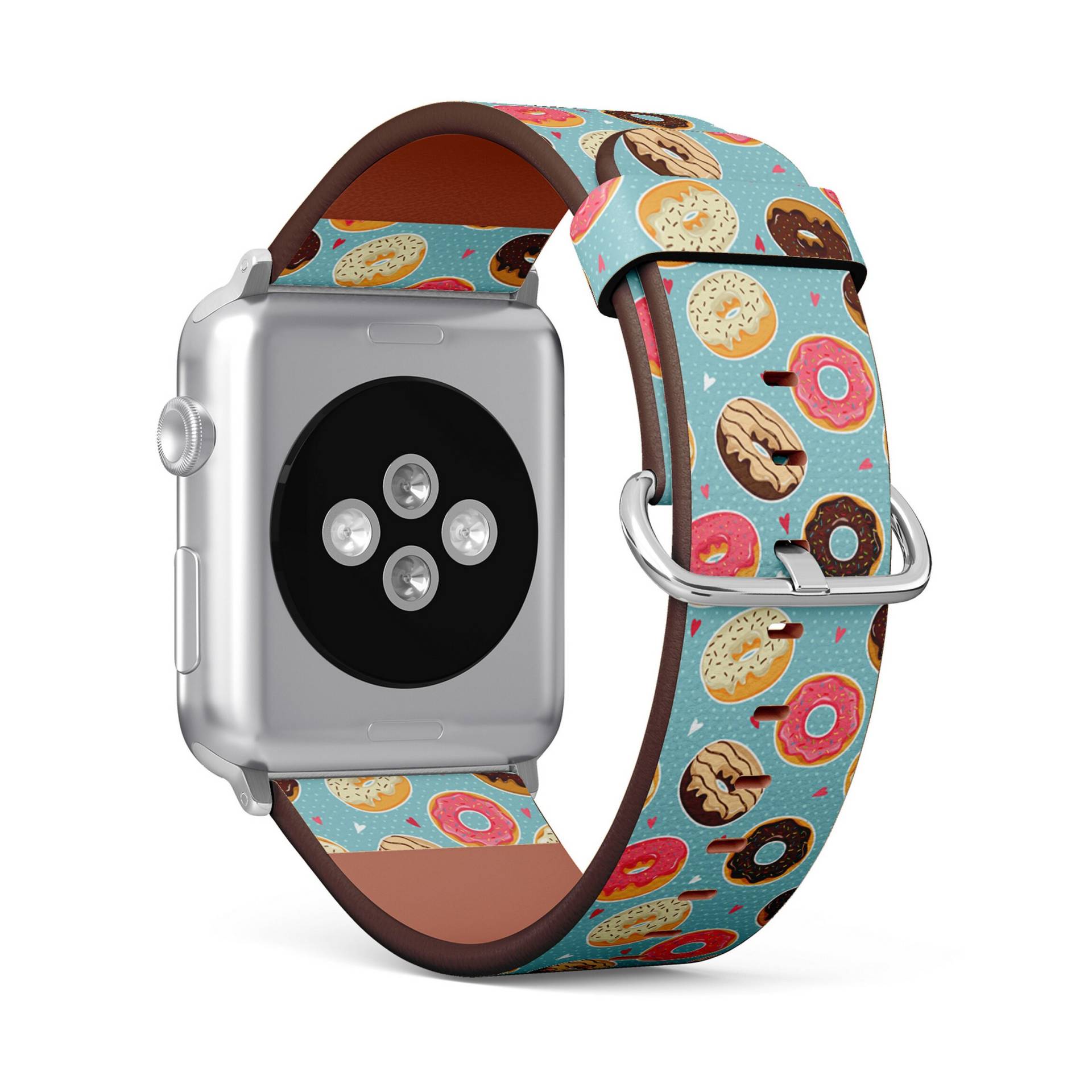 Süße Donuts Mit Buntem Druck, Apple Watch Band | 38mm/40mm 41mm 42mm 49mm, Armband Aus Veganem Kunstleder von FancyCustomsBoutique