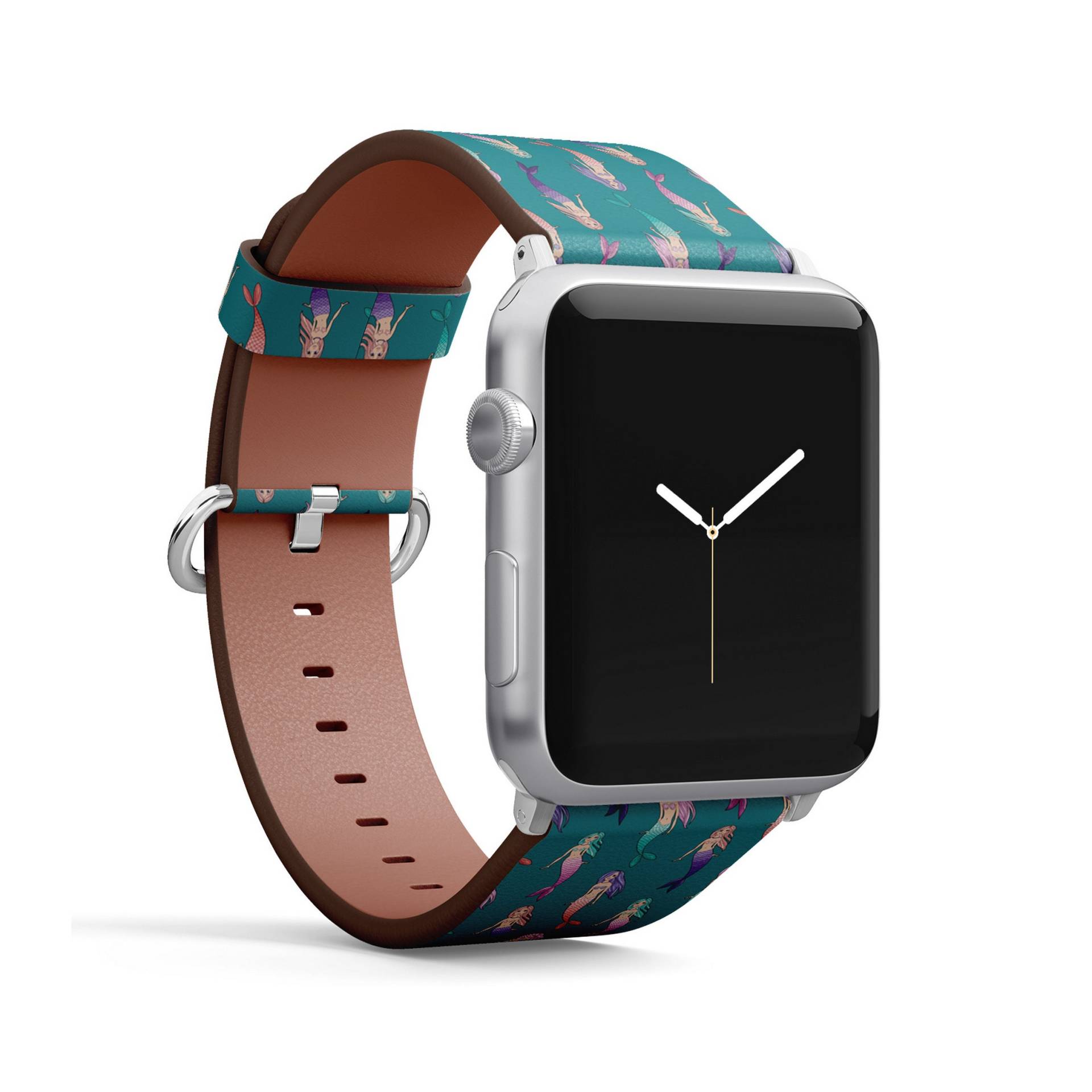 Süße Meerjungfrauen Mädchen Print, Apple Watch Band | 38mm/40mm/41mm/42mm/49mm, Armband Aus Veganem Kunstleder von FancyCustomsBoutique