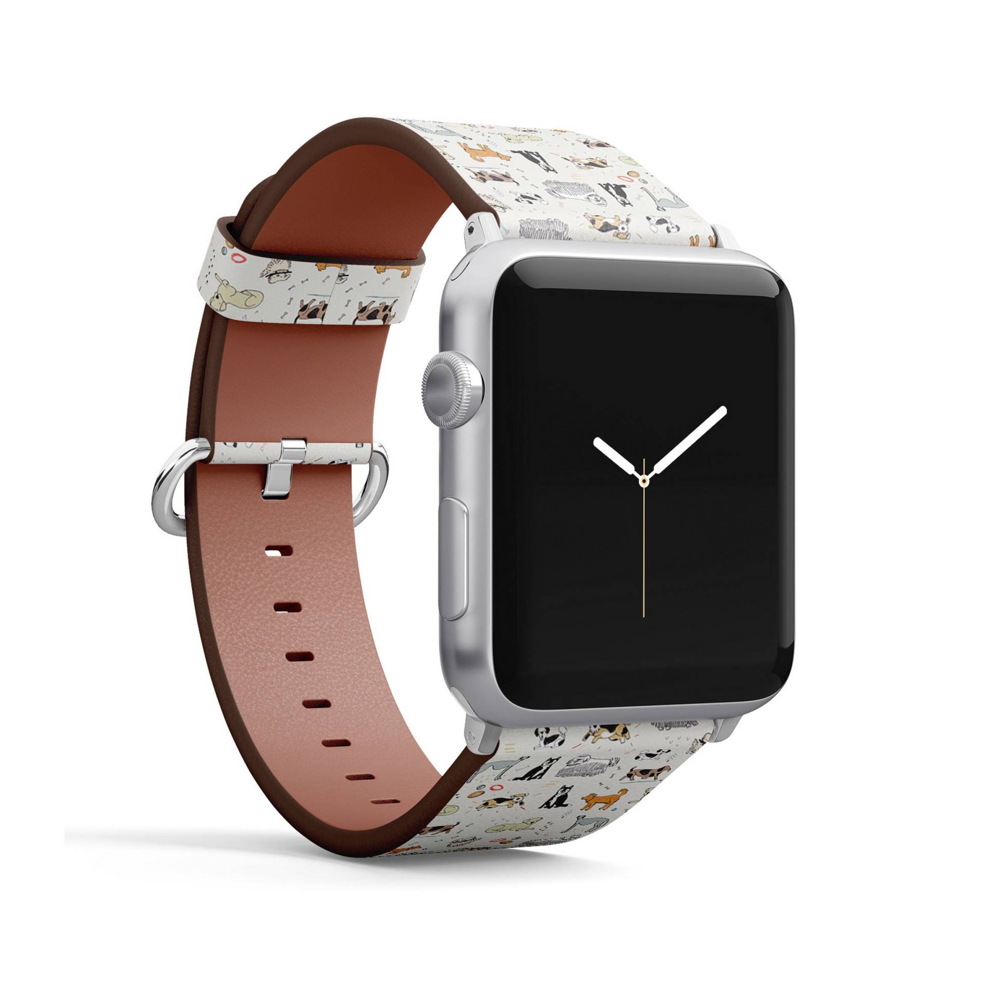 Süße Verschiedene Hunde Druck, Apple Watch Band | 38mm/40mm/41mm/42mm/44mm/45mm, Armband Aus Veganem Kunstleder von FancyCustomsBoutique