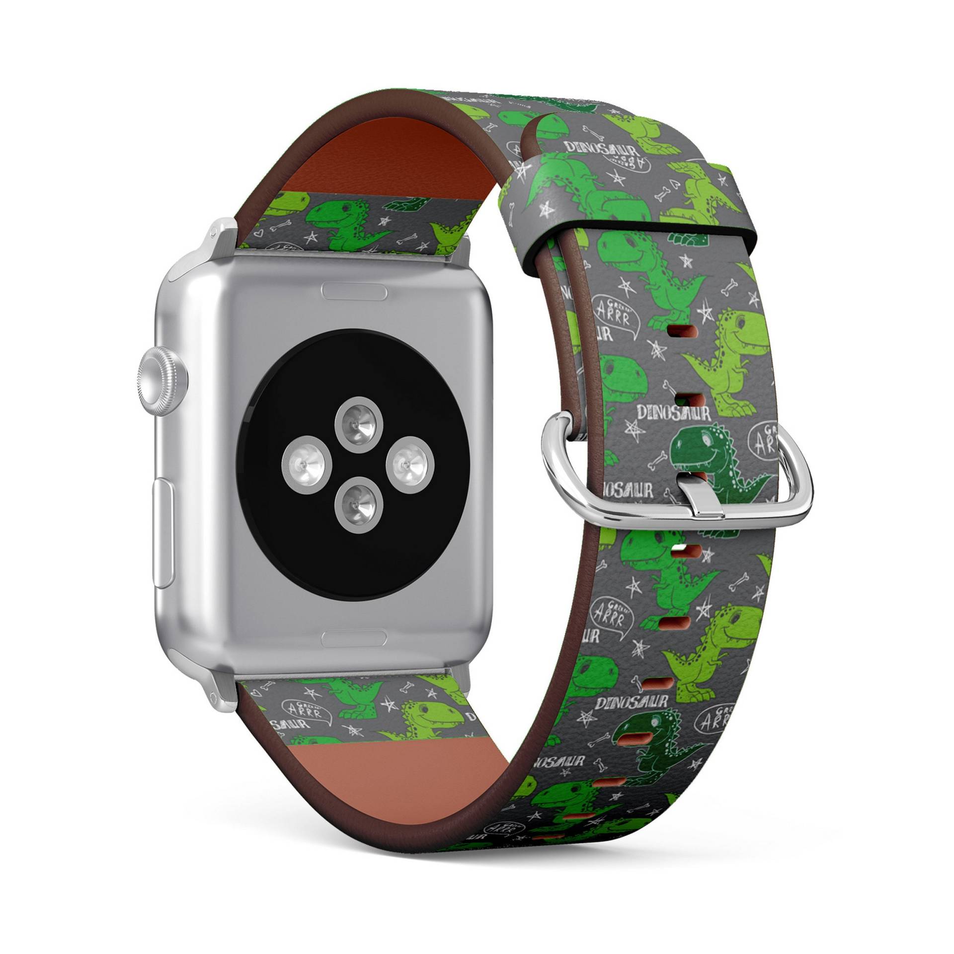 Süßer Dinosaurier Druck, Apple Watch Band | 38mm/40mm/41mm/42mm/49mm, Armband Aus Veganem Kunstleder von FancyCustomsBoutique