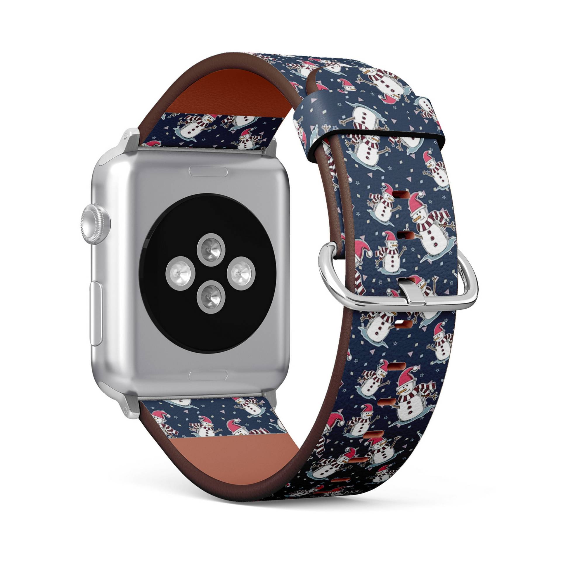 Süßer Schneemann Print, Apple Watch Band | 38mm/40mm/41mm/42mm/49mm, Armband Aus Veganem Kunstleder von FancyCustomsBoutique