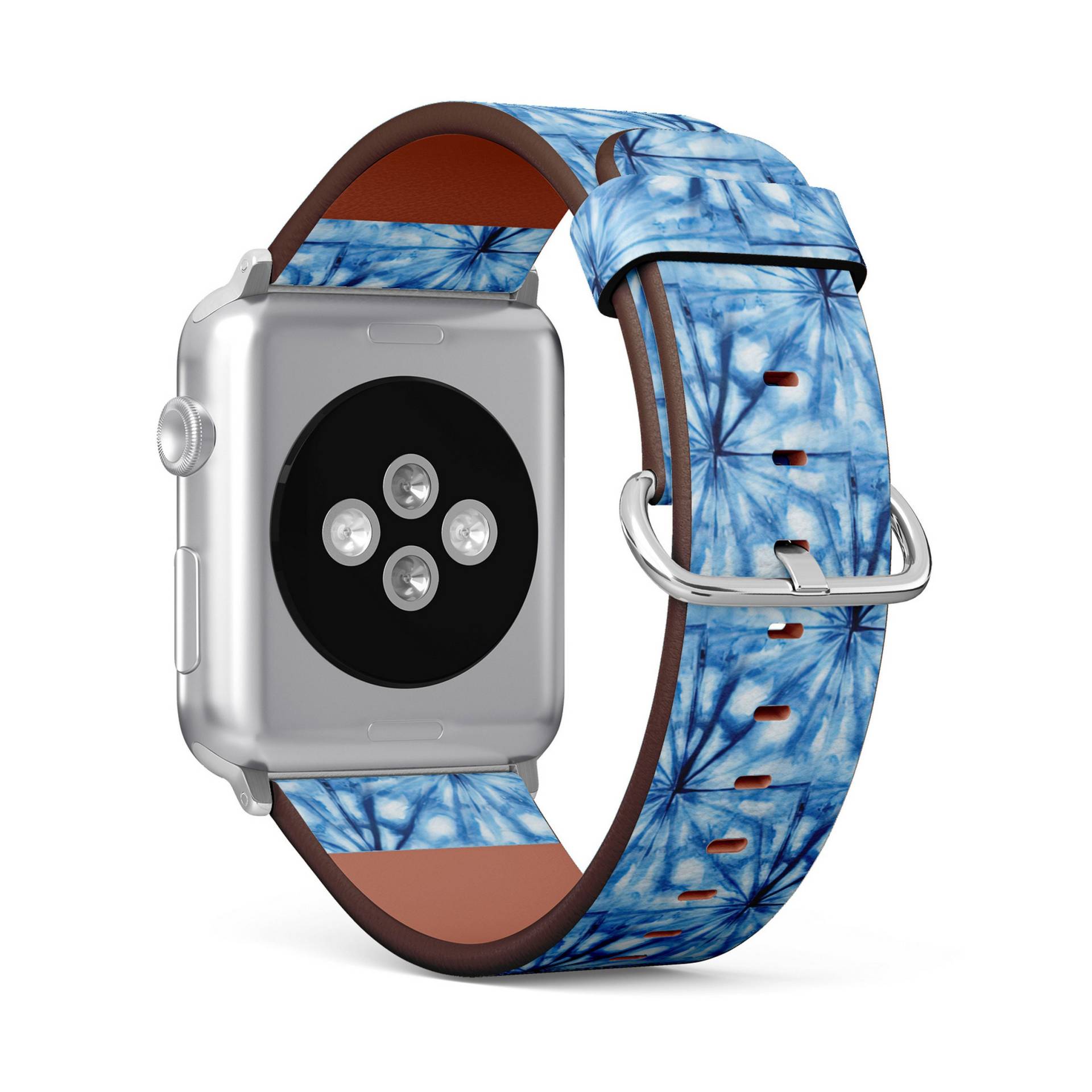 Tiedye Indigo Farbdruck, Apple Watch Band | 38mm/40mm 41mm 42mm 49mm, Armband Aus Veganem Kunstleder von FancyCustomsBoutique