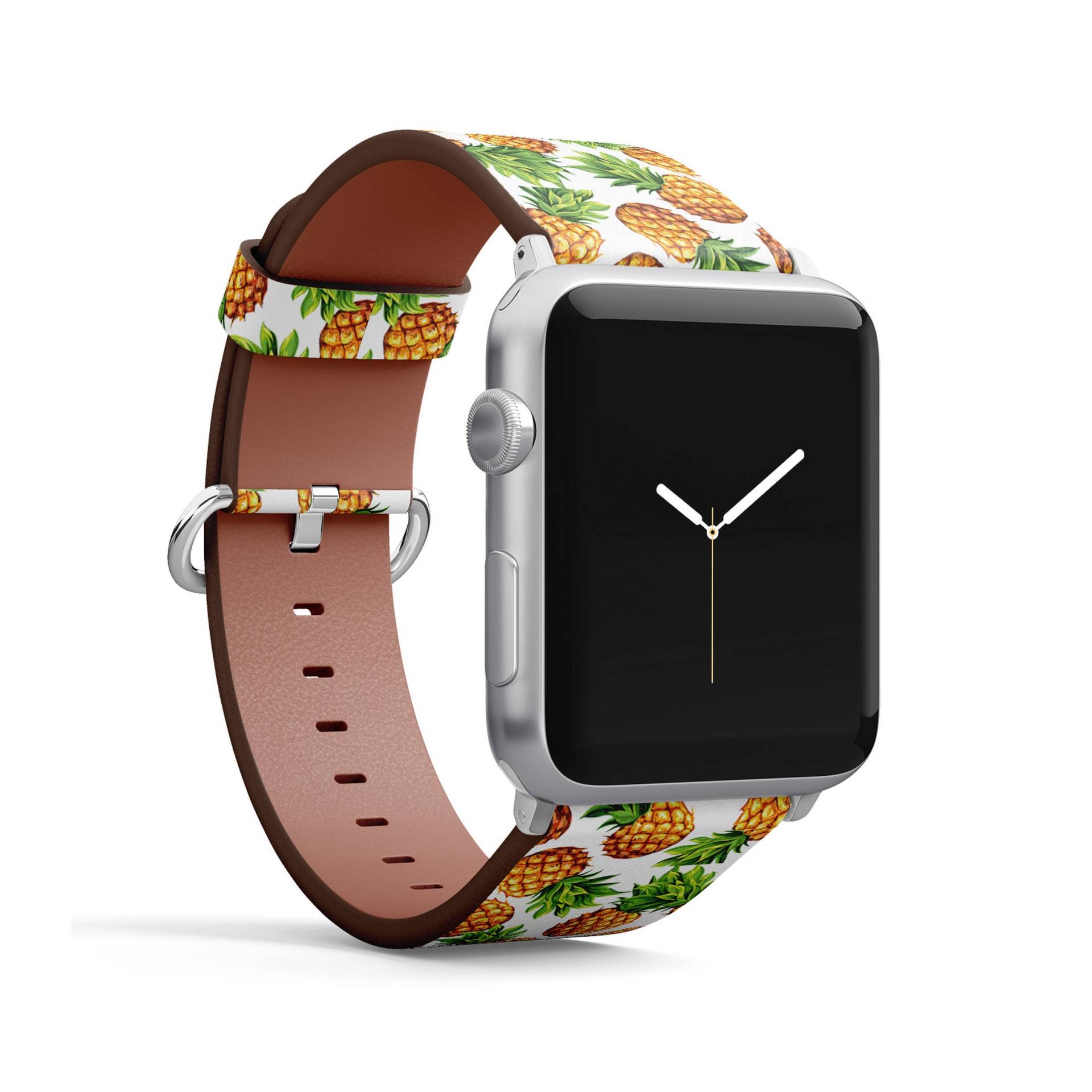 Tropical Ananas Print, Apple Watch Band | 38mm/40mm/41mm/42mm/49mm, Armband Aus Veganem Kunstleder von FancyCustomsBoutique