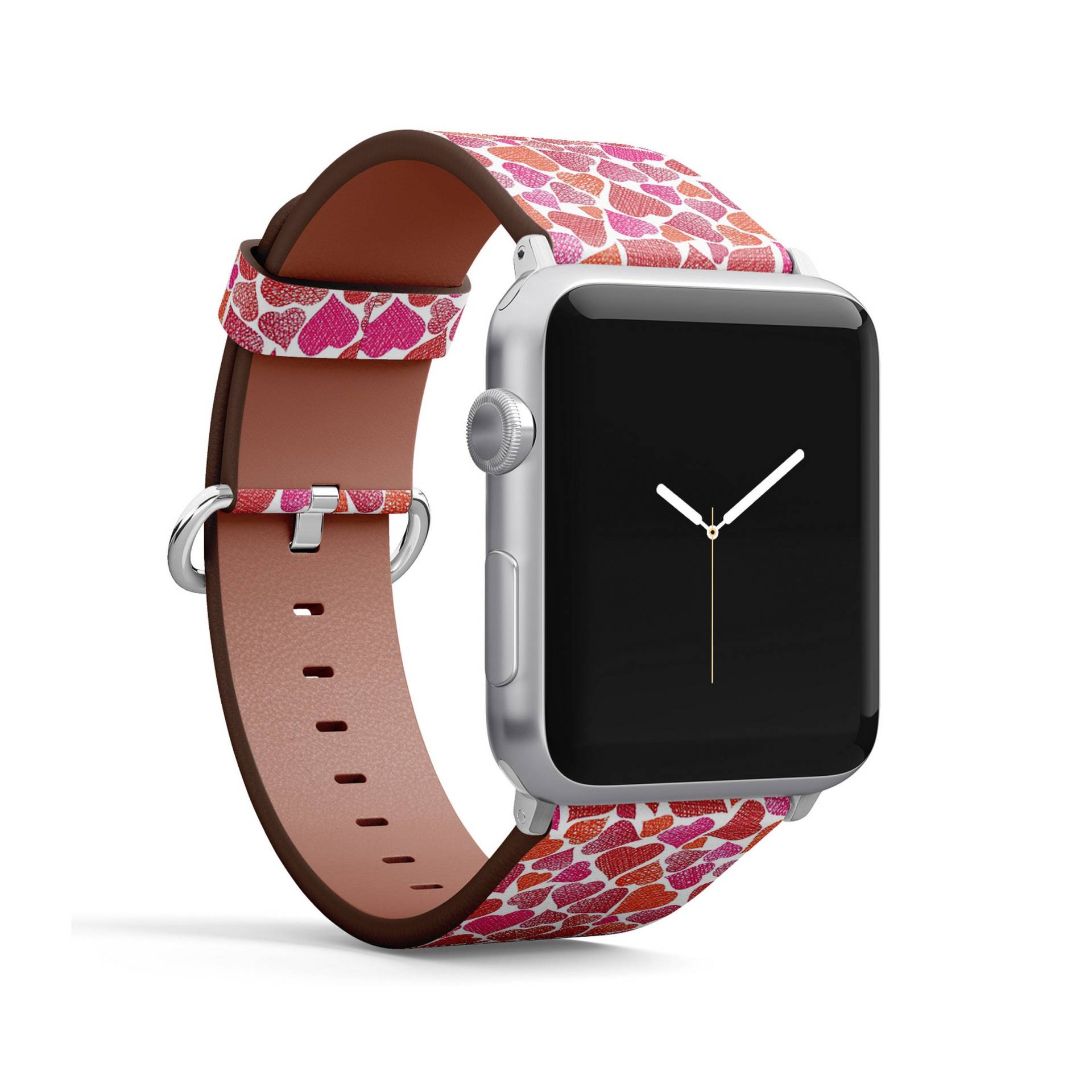 Valentine Theme Heart Print, Apple Watch Band | 38mm/40mm/41mm/42mm/49mm, Armband Aus Veganem Kunstleder von FancyCustomsBoutique