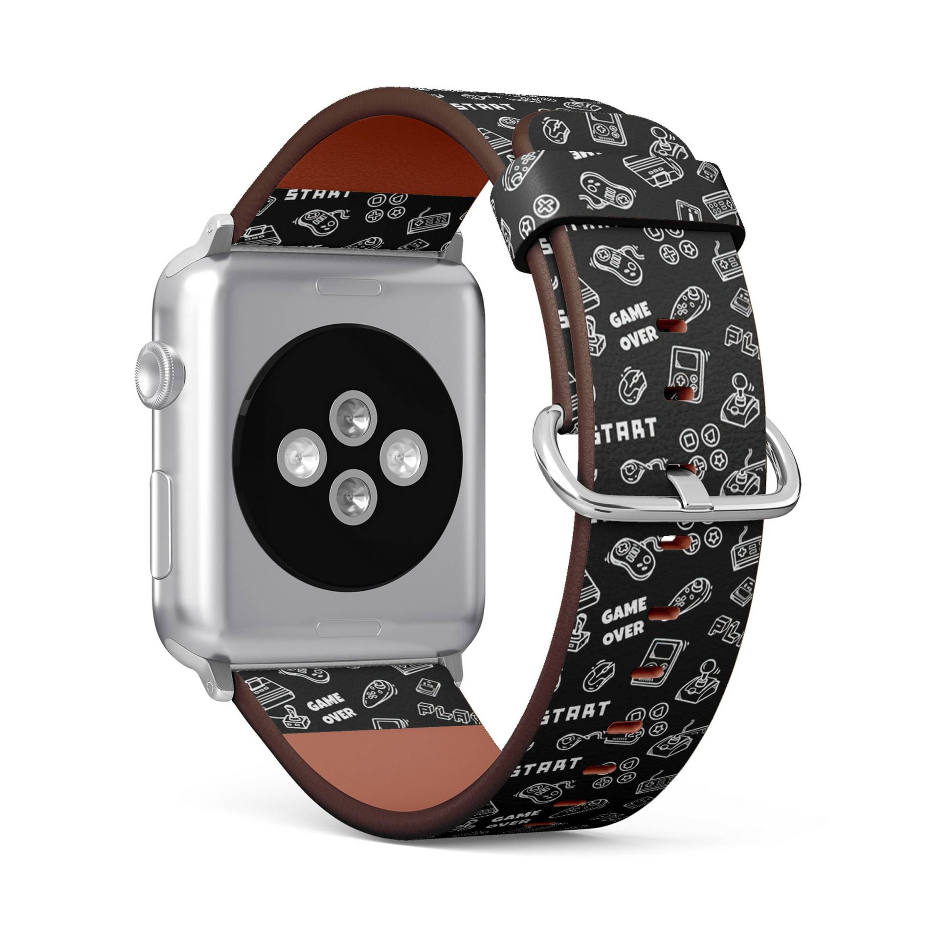 Video Game Print Muster, Apple Watch Band | 38mm/40mm 41mm 42mm 49mm, Veganes Armband Aus Kunstleder Armband von FancyCustomsBoutique