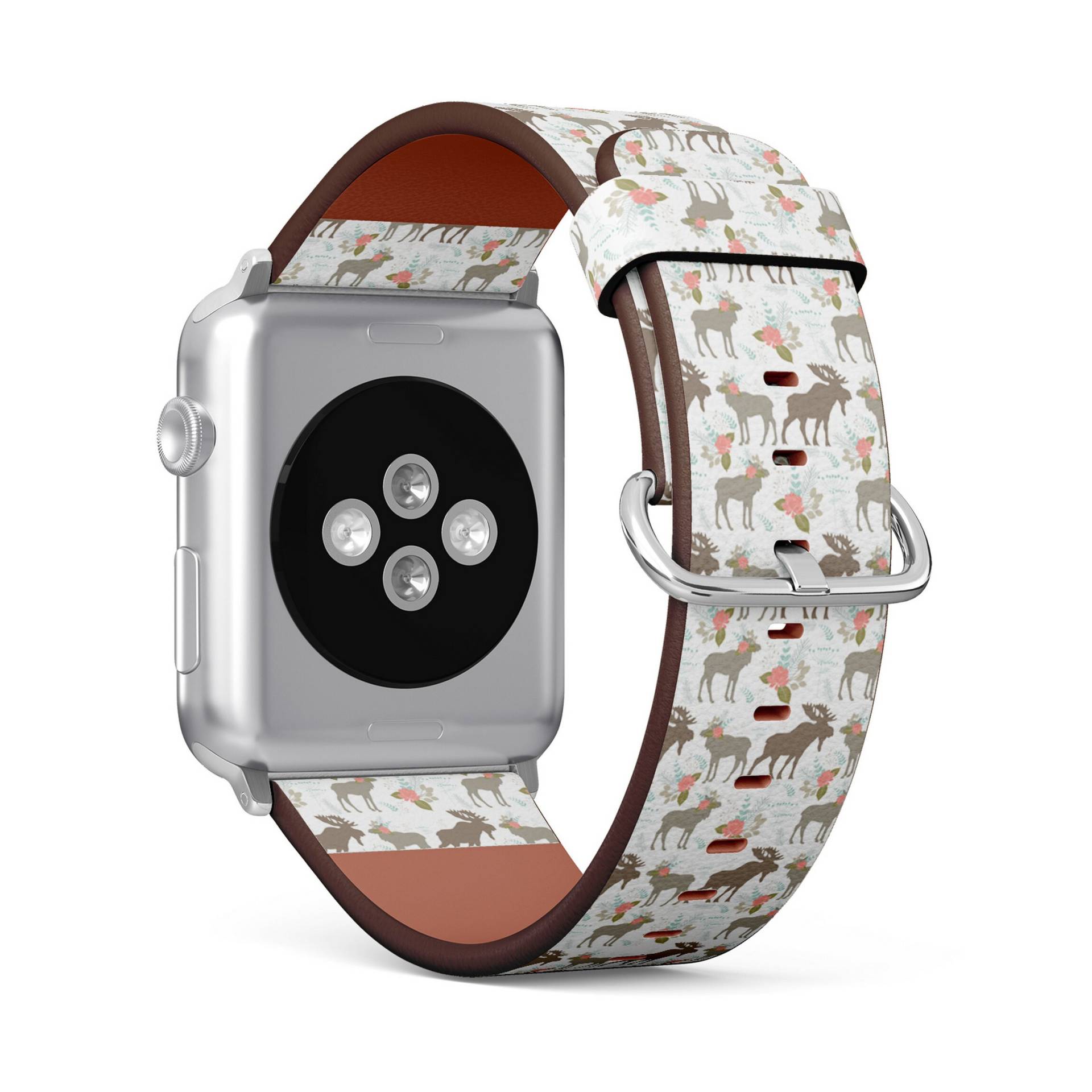 Wunderschöner Elch Print, Apple Watch Band | 38mm/40mm/41mm/42mm/49mm, Armband Aus Veganem Kunstleder von FancyCustomsBoutique