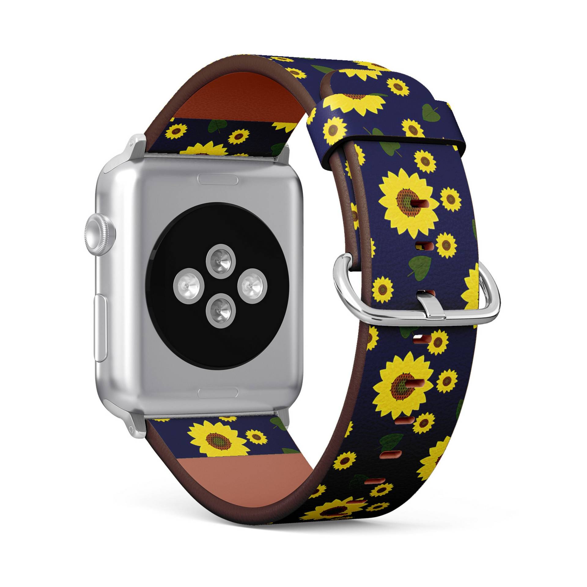 Wunderschöner Sonnenblumen Print, Apple Watch Band | 38mm/40mm/41mm/42mm/49mm, Armband Aus Veganem Kunstleder von FancyCustomsBoutique