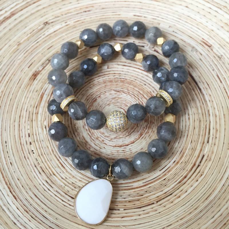 Labradorit Und Gold Einbausatz Armband von FancyFreebirds