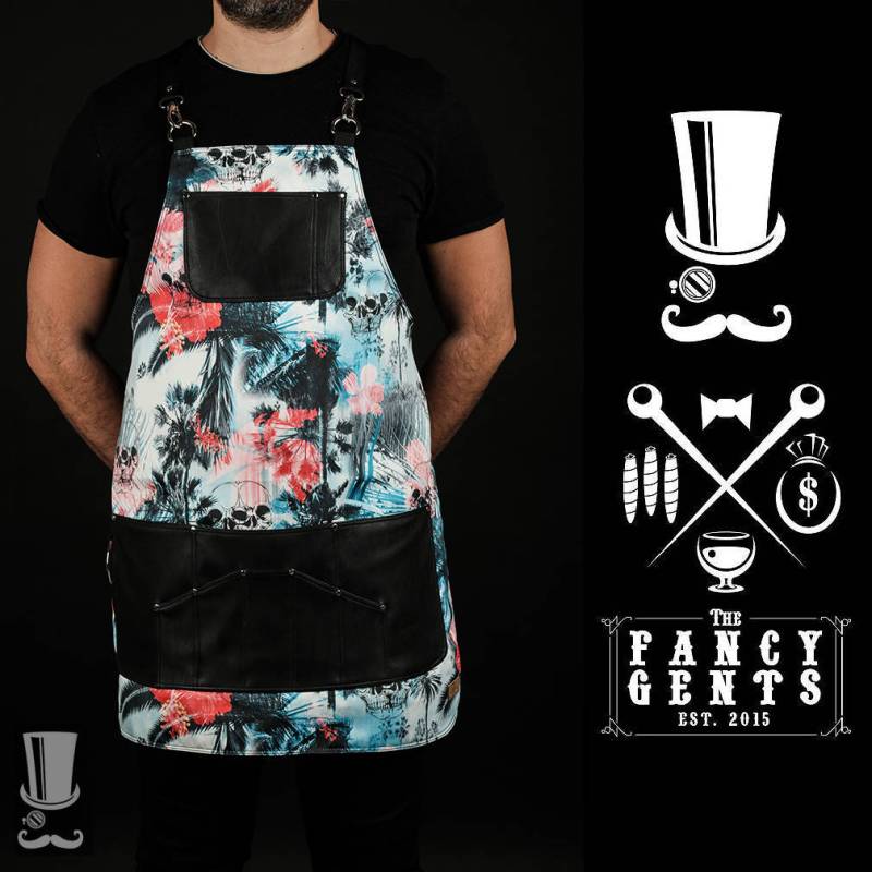 Ausgefallene Schädel & Palmen Schürze von FancyGents