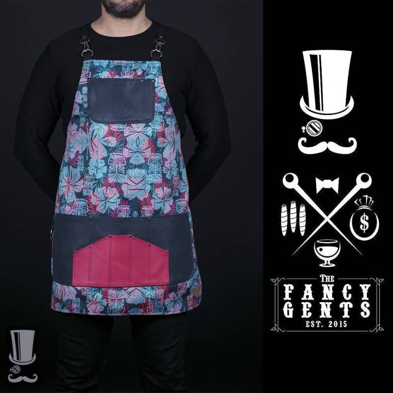 Fancy Blau & Rosa Tiki Schürze von FancyGents