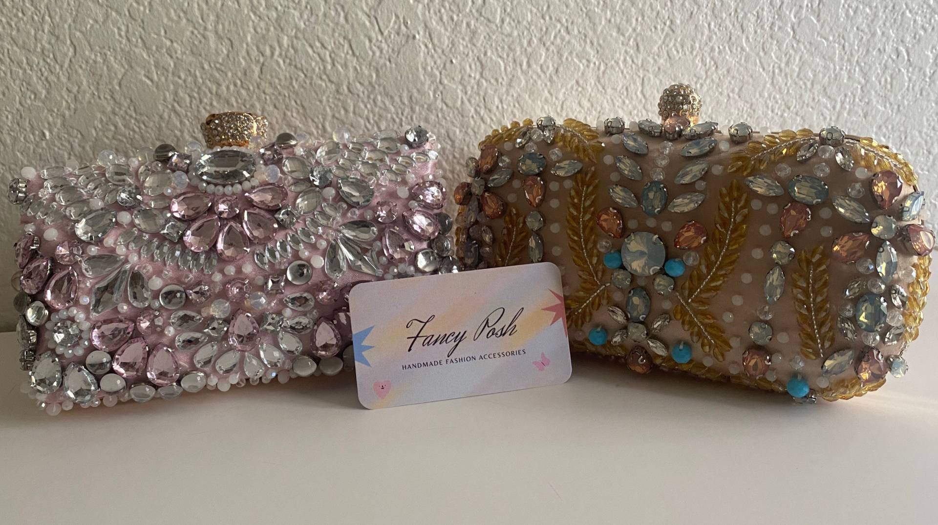 Damen Abend Clutch Geldbörsen /Hochzeit, Party Abendtasche/Abendtasche Mit Perlen von FancyPoshAccessories