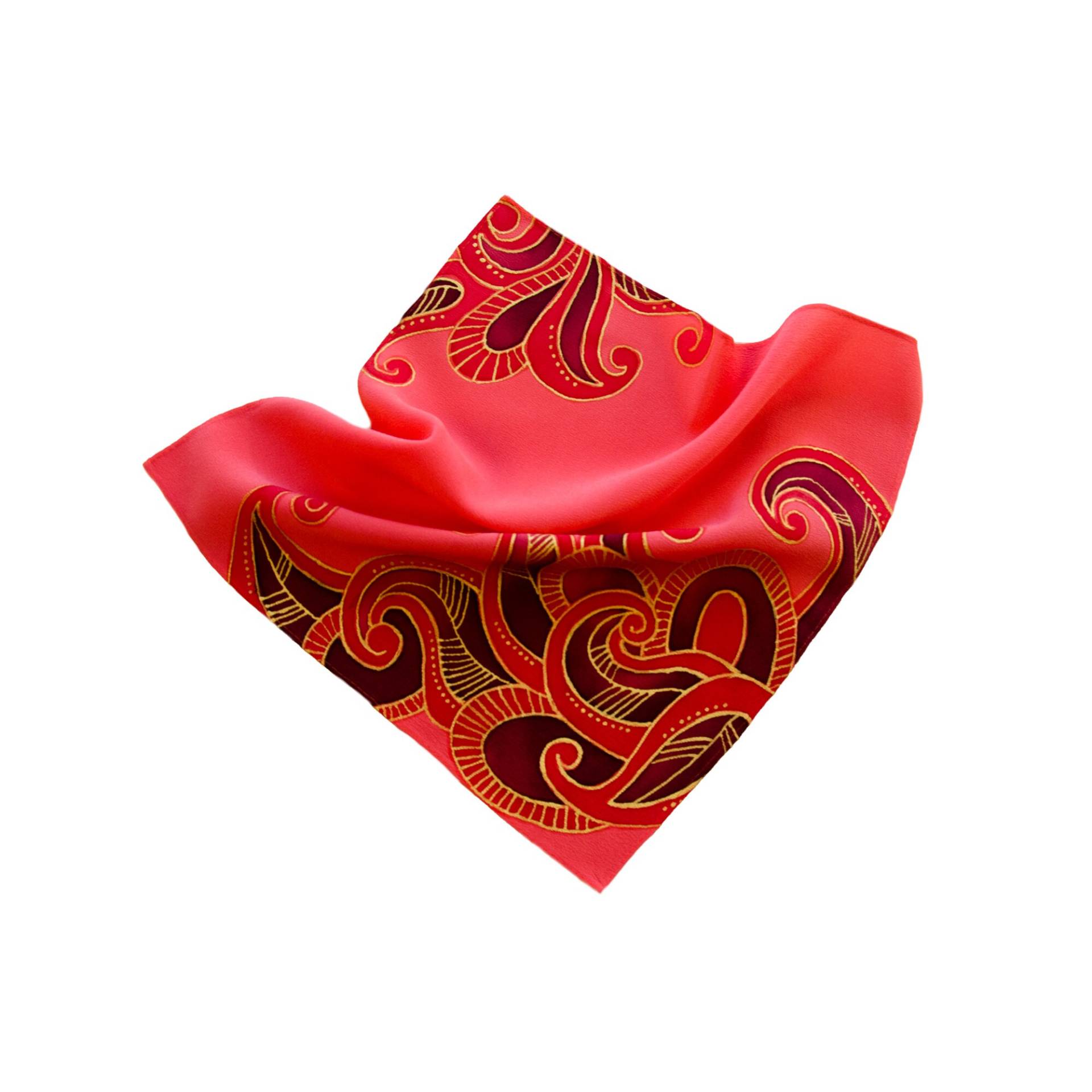 Paisley Bräutigam Taschentuch Rotes Seide Einstecktuch Herren Geschenk von FancySilk